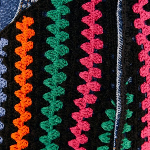 FARM Rio Multicolor Crochet Jean Shorts - Picture 3 of 7